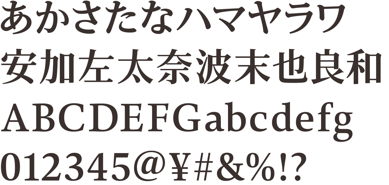 TP明朝 ハイコントラスト B